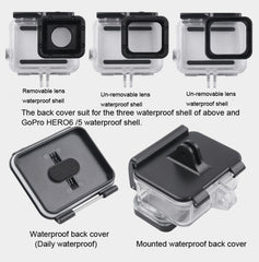 Klemmhalterung Anschlussadapter-Kit mit wasserdichter Rückabdeckung für GoPro HERO6 /5, Klemmhalterung