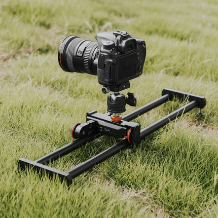 YELANGU L4X-BE YLG1817A 60cm Aluminum Alloy Splicing Slide Rail Track + 3-Wheel Video Pulley Rolling Dolly Car for SLR Cameras / Video Cameras, L4X-BE 60cm Rail Track + Dolly Car