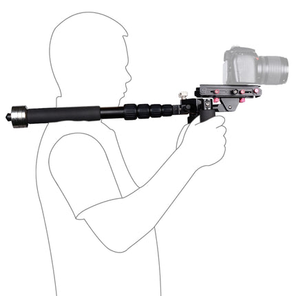 YELANGU S300 4 in 1 Multifunctional Rig + Dual Handheld Shoulder Rig + Monopod + Stabilizer for Cameras / SLR Cameras, Height Range: 63cm-170cm, YELANGU S300