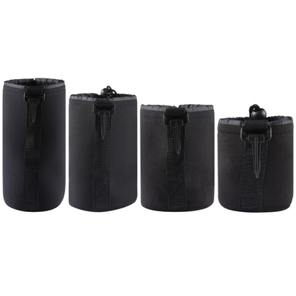 4 PCS Neoprene SLR Camera Lens Carrying Bag Pouch Bag with Carabiner, Size: 10x22cm, 10x14cm, 10x18cm, 8x10cm