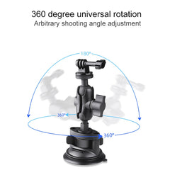 Triangle Suction Cup Mount Holder with Tripod Adapter & Steel Tether & Safety Buckle, Triangle Suction Cup