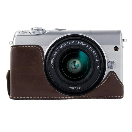 1/4 inch Thread PU Leather Camera Half Case Base for Canon EOS M100
