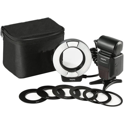 TRIOPO TR-15EX Macro Ring TTL Flash Light with 6 Different Size Adapter Rings For Nikon I-TTL