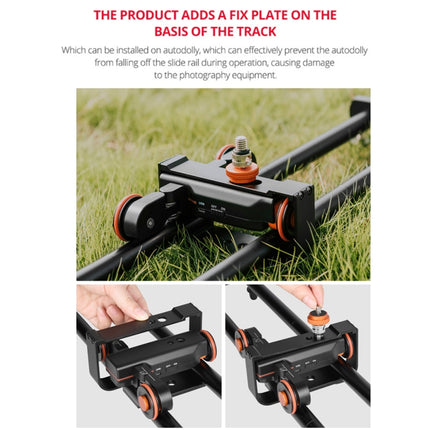 YELANGU L60E 60cm Slide Rail Track + L4 3-Wheel Video Dolly with Phone Clamp & Ballhead, L60E+L4X+PC03+T1