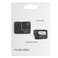 For GoPro HERO7 Black /7 White / 7 Silver /6 /5 Camera Lens Protective Film + LCD Display Screen Protector, Lens + LCD Protective Film