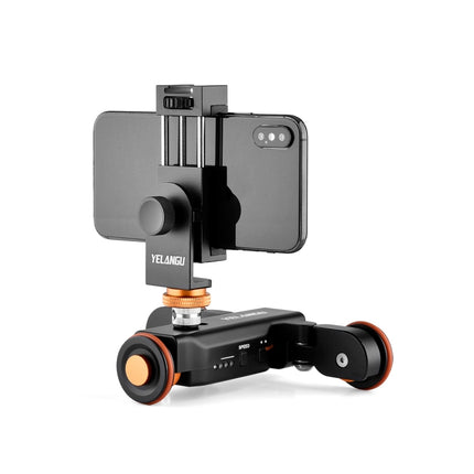 YELANGU L4X Camera Wheel Dolly + PC03 Phone Clamp with Remote, Load: 3kg, L4X Dolly+ PC03 Phone Clamp