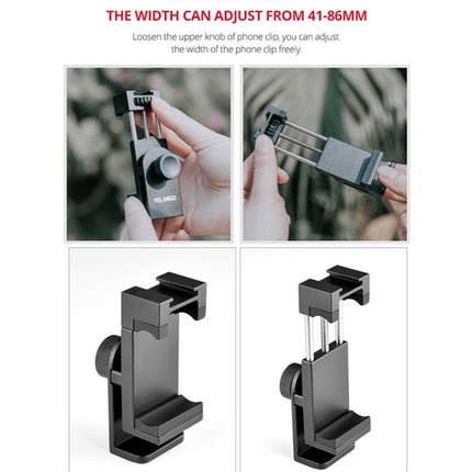 YELANGU L4X Camera Wheel Dolly + PC03 Phone Clamp with Remote, Load: 3kg, L4X Dolly+ PC03 Phone Clamp