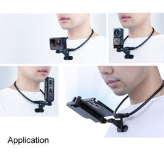 Hands Free Lazy Wearable Neck Phone Camera Holder with Phone Clamp, Extended Version, Neck Holder C