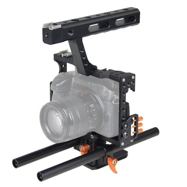 YELANGU YLG0904A Handle Video Camera Cage Stabilizer for Panasonic Lumix DMC-GH4 / Sony A7 & A7S & A7R & A7RII & A7SII