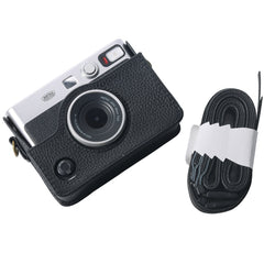 For FUJIFILM instax mini Evo Full Body Camera Genuine Leather Case Bag with Strap