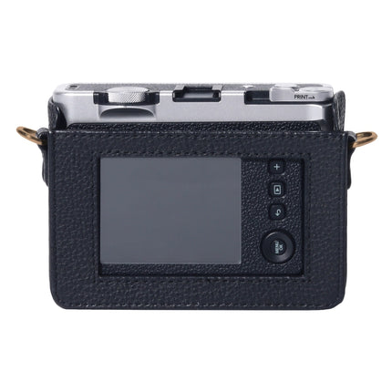 For FUJIFILM instax mini Evo Full Body Camera Genuine Leather Case Bag with Strap