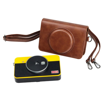 For Kodak Mini Shot2 Retro / C210R instax Full Body Camera PU Leather Case Bag with Strap