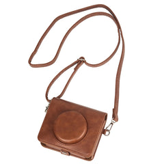For Kodak Mini Shot 3 Square Retro / C300R instax Full Body Camera PU Leather Case Bag with Strap