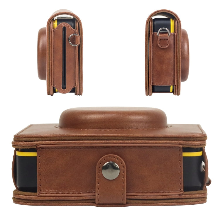 For Kodak Mini Shot 3 Square Retro / C300R instax Full Body Camera PU Leather Case Bag with Strap