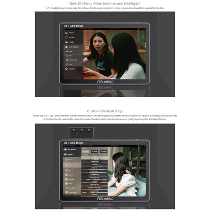 FEELWORLD LUT11S 10.1 inch Ultra High Bright 2000nit Touch Screen DSLR Camera Field Monitor, 3G-SDI 4K HDMI Input Output 1920 x 1200 IPS Panel