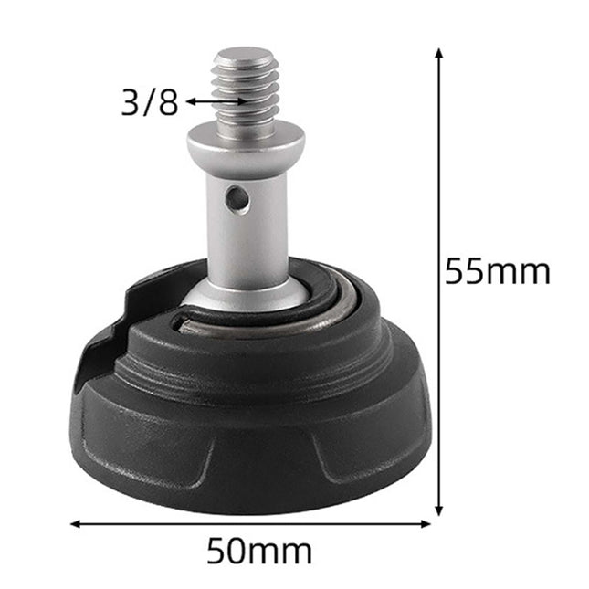 BEXIN GSF50-S Tripod 3/8 inch Stainless Steel Foot Spikes Plastic Foot Pad, GSF50-S