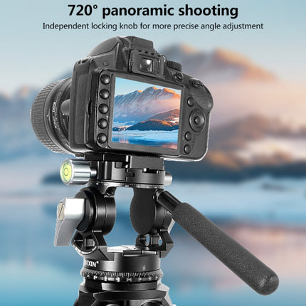 BEXIN DT-03R/S 720 Degree Panorama Heavy Duty Tripod Action Fluid Drag Head with Quick Release Plate, DT-03R/S