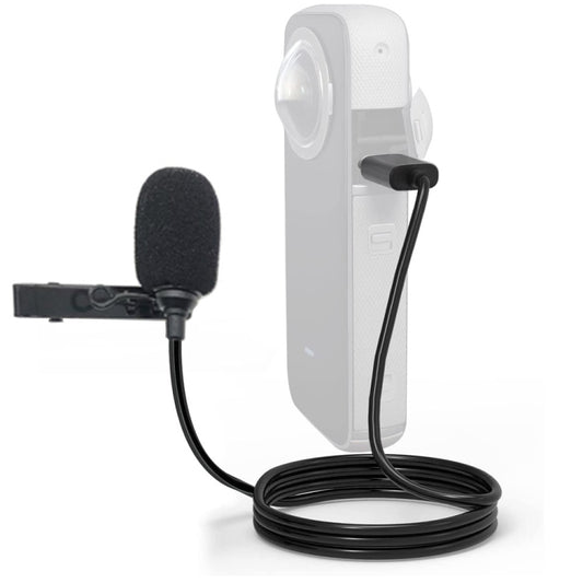 Für Insta360 ONE X2 Lavalier Clip Typ-C Aufnahme Mikrofon, Für Insta360 ONE X2