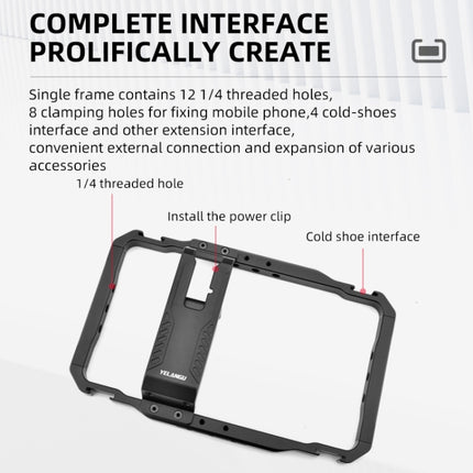YELANGU LW-B01-1 Vlogging Live Broadcast Smartphone Video Rig Metal Cage, LW-B01-1