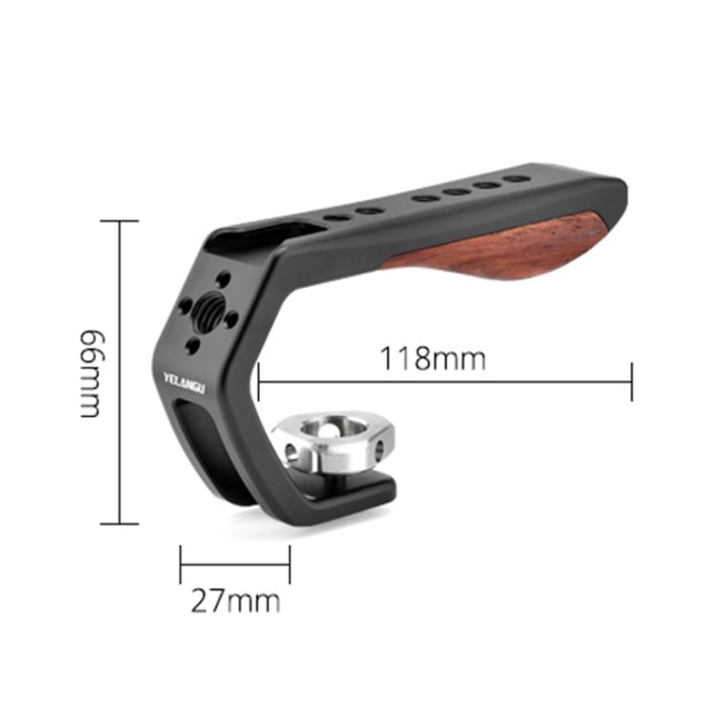 YELANGU LW-B01-3 Handheld Video Stabilizer Top Handle with Cold Shoes for LW-B01 Cage, LW-B01-3