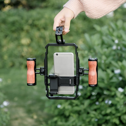 YELANGU LW-B01-3 Handheld Video Stabilizer Top Handle with Cold Shoes for LW-B01 Cage, LW-B01-3