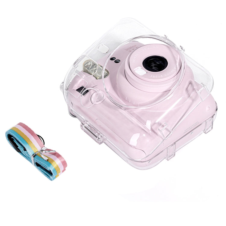 For FUJIFILM Instax mini 12 Crystal Hard Case Camera Bag with Shoulder Strap