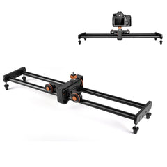 YELANGU YLG0119A 60cm Splicing Slide Rail Track + Trolley Rail Buckle for SLR Cameras / Video Cameras, 60cm Rail Track + Rail Buckle