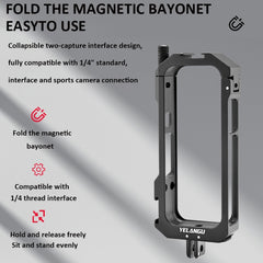 For Insta360 X3 YELANGU LW-ONE X3 Metal Cage Extended Frame Case, LW-ONE X3