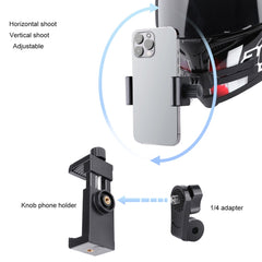 Foldable Bending Action Camera Phone Helmet Mount Kit with J-Hook Buckle & Rotation Phone Clamp & Adapter, Foldable Bending Mount