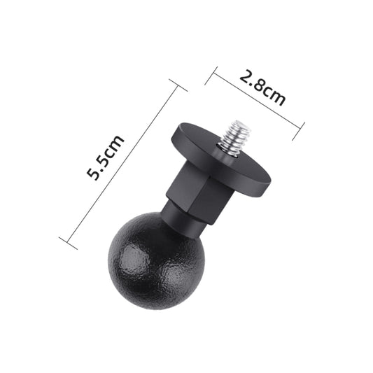 25mm 1/4 inch Screw ABS Ball Head Adapter Mount