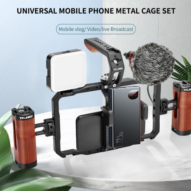 YELANGU LW101Vlogging Live Broadcast Smartphone Video Rig Handles Stabilizer Kits, LW101