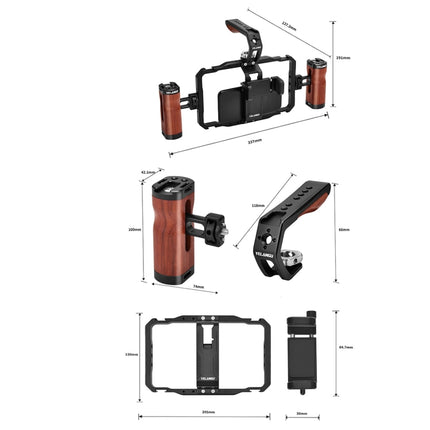 YELANGU LW101Vlogging Live Broadcast Smartphone Video Rig Handles Stabilizer Kits, LW101