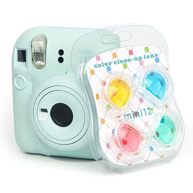 For Fujifilm Instax mini 12 4-in-1 Jelly Four Colors Camera Filter, 4-in-1 For Fujifilm Instax mini 12