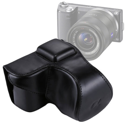 Full Body Camera PU Leather Case Bag with Strap for Sony NEX 5N / 5R / 5T (16-50mm / 18-55mm Lens)