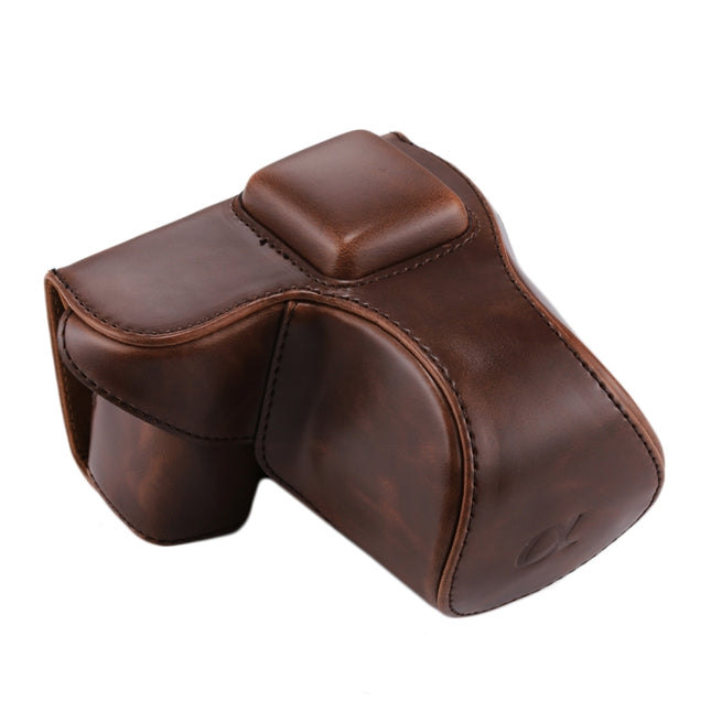 Full Body Camera PU Leather Case Bag with Strap for Sony NEX 5N / 5R / 5T (16-50mm / 18-55mm Lens)