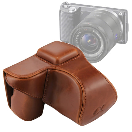 Full Body Camera PU Leather Case Bag with Strap for Sony NEX 5N / 5R / 5T (16-50mm / 18-55mm Lens)