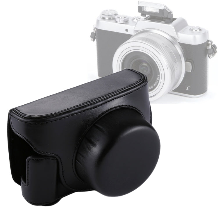 Full Body Camera PU Leather Camera Case Bag with Strap for Panasonic Lumix GF7 / GF8 / GF9 (12-32mm / 14-42mm Lens)