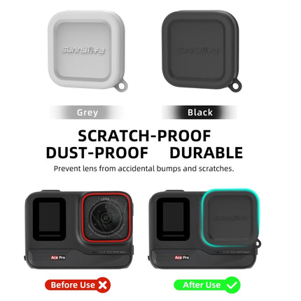 Für Insta360 Ace / Ace Pro Sunnylife Silikon-Objektivdeckelschutz Objektivabdeckung, für Insta360 Ace / Ace Pro, IST-BHT757 Grau