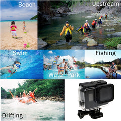 For GoPro HERO6 /5  30m Waterproof Housing Protective Case + Hollow Back Cover with Buckle Basic Mount & Screw, No Need to Disassemble Lens(GP413), Housing Case+ Back cover