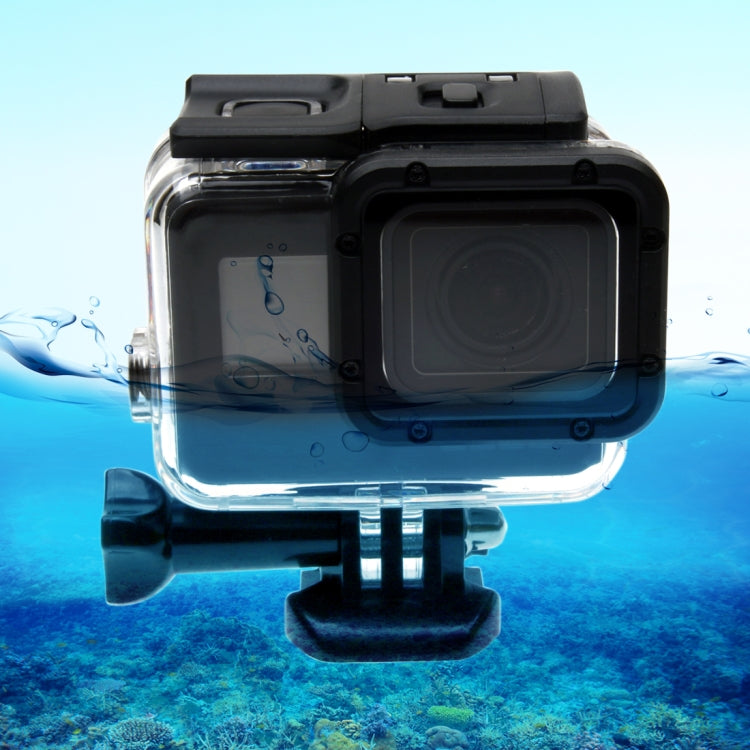 For GoPro HERO6 /5  30m Waterproof Housing Protective Case + Hollow Back Cover with Buckle Basic Mount & Screw, No Need to Disassemble Lens(GP413), Housing Case+ Back cover