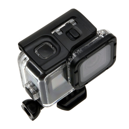 For GoPro HERO6 /5  30m Waterproof Housing Protective Case + Hollow Back Cover with Buckle Basic Mount & Screw, No Need to Disassemble Lens(GP413), Housing Case+ Back cover