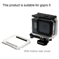 For GoPro HERO6 /5  30m Waterproof Housing Protective Case + Hollow Back Cover with Buckle Basic Mount & Screw, No Need to Disassemble Lens(GP413), Housing Case+ Back cover