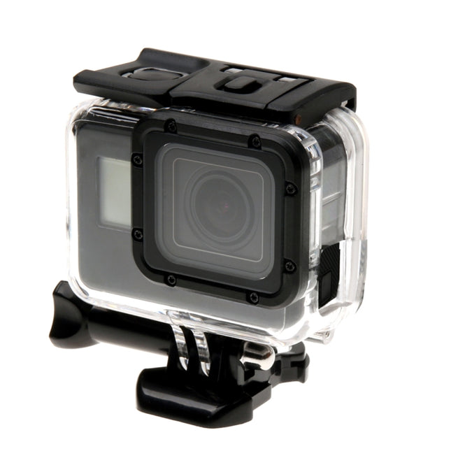 For GoPro HERO6 /5 Skeleton Housing Protective Case + Hollow Back Cover with Buckle Basic Mount & Screw, No Need to Disassemble Lens, Hollow Back Cover