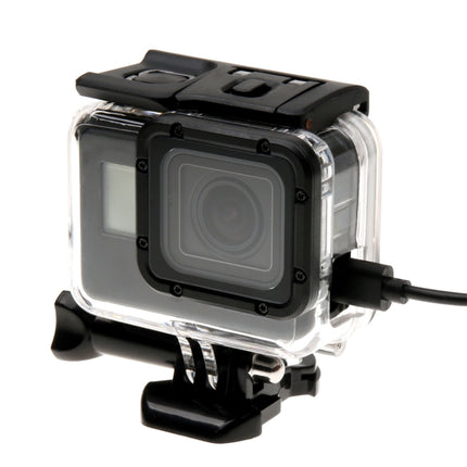 For GoPro HERO6 /5 Skeleton Housing Protective Case + Hollow Back Cover with Buckle Basic Mount & Screw, No Need to Disassemble Lens, Hollow Back Cover