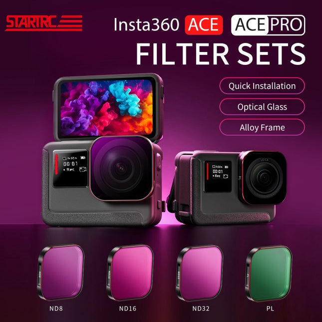 For Insta360 Ace / Ace Pro STARTRC 4 in 1 ND8 ND16 ND32 Camera Lens Filter