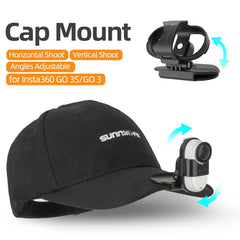 For Insta360 GO3 / GO 3S Sunnylife Baseball Hat Clip Mount Baseball Cap Clamp Quick Release Mount Camera POV Vlog Holder, Baseball Hat Clip