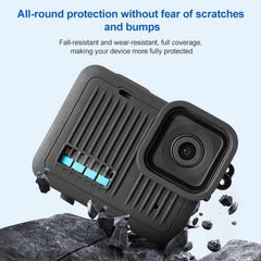 For GoPro HERO 2024 Silicone Protective Case Side Interface Cover with Wrist Strap & Lens Cover, Silicone Case Side Interface Cover