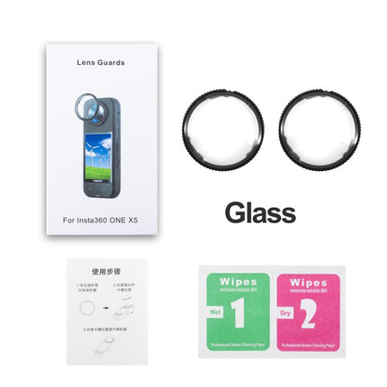 For insta360 X5 STARTRC Swivel Protective Lens Guad Glass Lens Cover