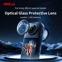 For insta360 X5 STARTRC Swivel Protective Lens Guad Glass Lens Cover