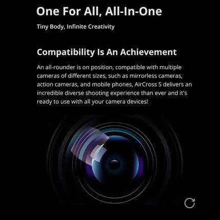 MOZA AirCross S 3 Axis Foldable Handheld Gimbal Stabilizer for DSLR Cameras and Smart Phone